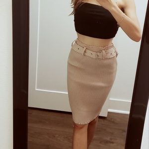 2 Piece Bodycon Two Piece Tank Top and Skir